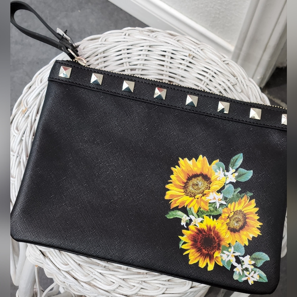 White house black market sunflower wristlet